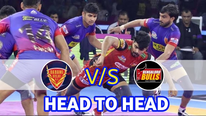 Dabang Delhi Vs Bengaluru Bulls Head To Head In PKL: Pro Kabaddi League Record and Statistic